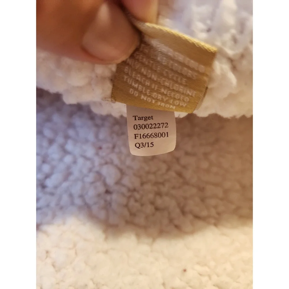 Target Limited Edition Red White Stripe Baby Blanket Cable Sweater Knit Sherpa